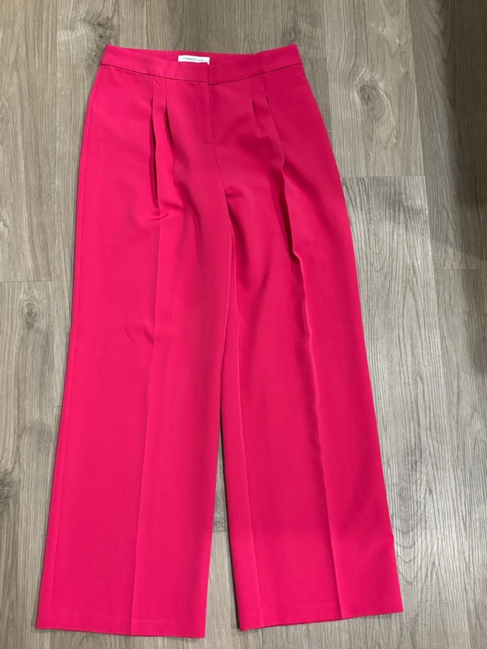 Wide Leg Pleated Pants - Hot Pink Womens Size 6